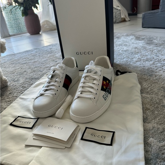 🔥ACE GUCCI BAND SNEAKERS 🔥 LOW TOP AUTHENTIC - Picture 4 of 7